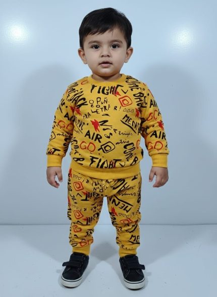 Boys' Urban Graffiti 2-Piece Tracksuit Set | Premium Fleece Sweatshirt & Jogger Pants